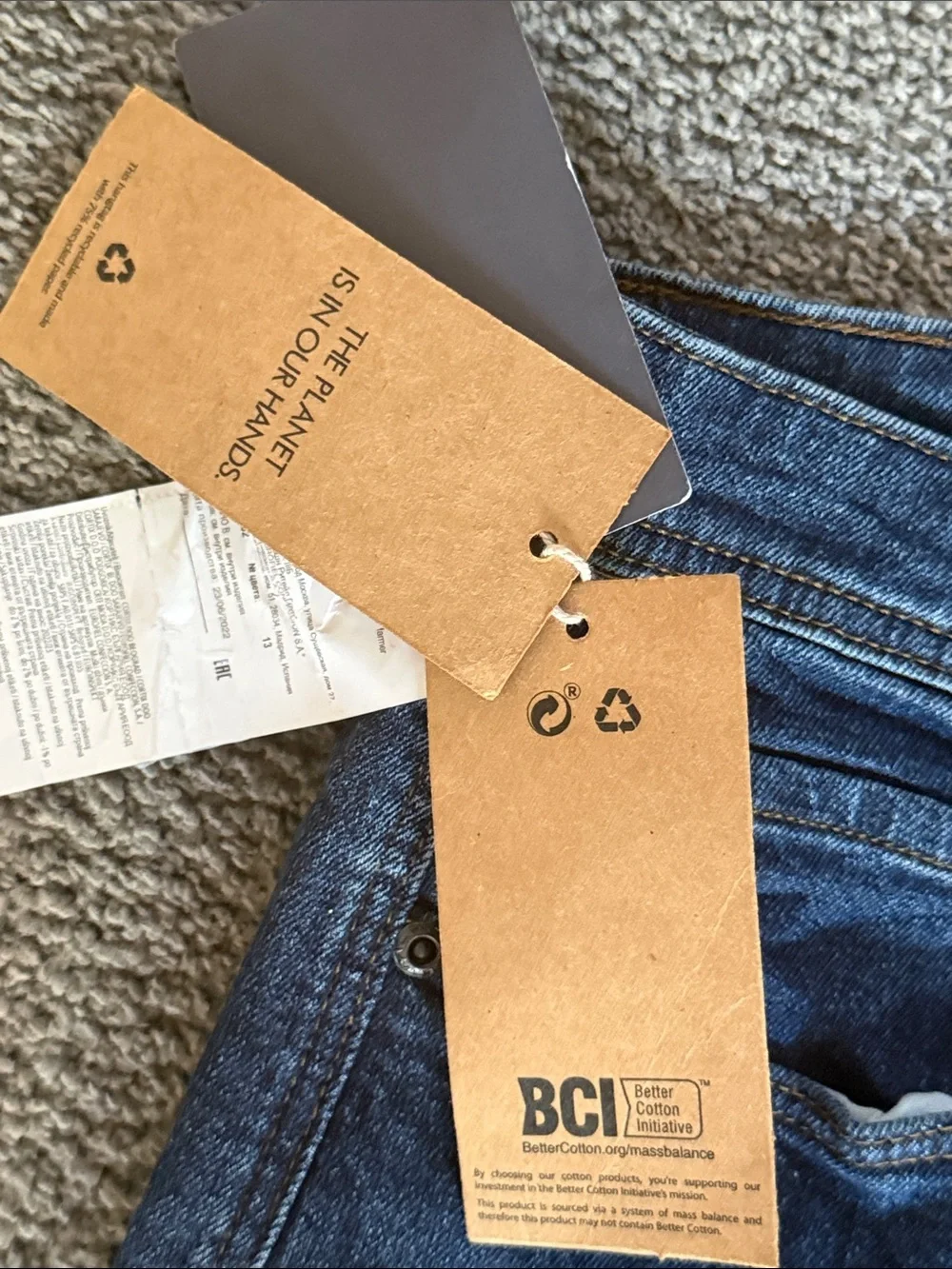 Milano MLN Men's Straight Jeans in Dark Blue Denim. Size 40